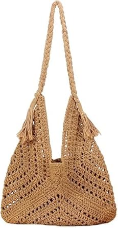 Borse di paglia da donna, borsa tote grande intrecciata, borsa da spiaggia in paglia, borse a tracolla, borsette, borsette estive, borsa hobo in paglia