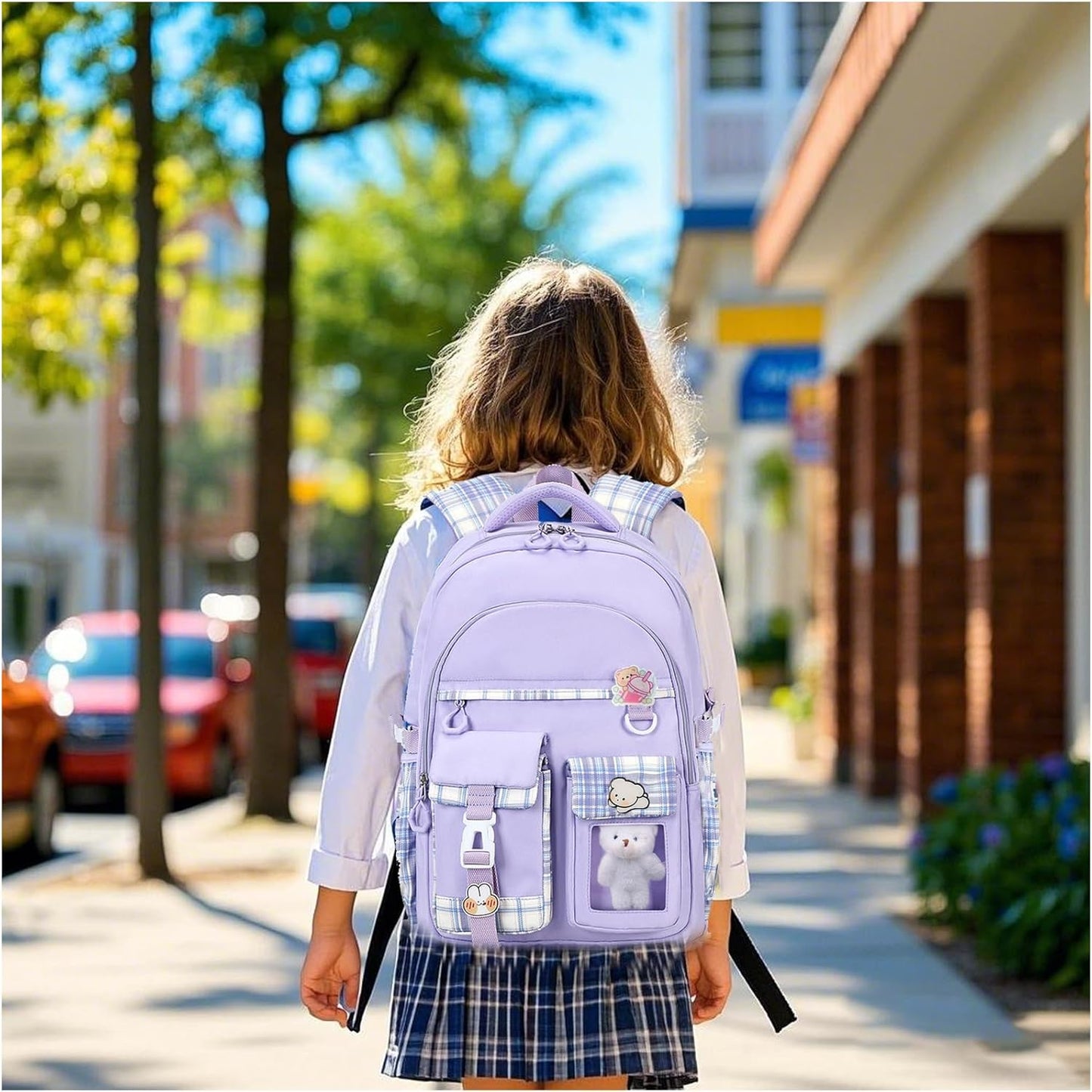 Zaino per ragazze, grazioso zaino scolastico per bambine e adolescenti, zaino kawaii per la scuola primaria ed elementare.